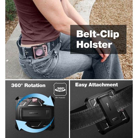 Dexnor 360 Kickstand obal Samsung Galaxy Flip 5, ružový