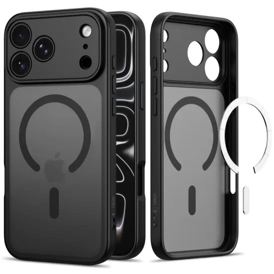 iPhone 17 Pro / 18 Pro ümbris – Tech-Protect BasicMag MagSafe – matt must