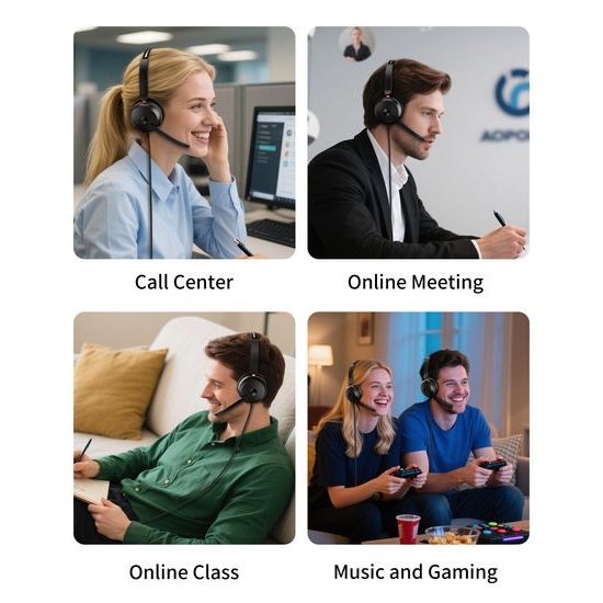 Onikuma X81 USB slušalke z mikrofonom, črne