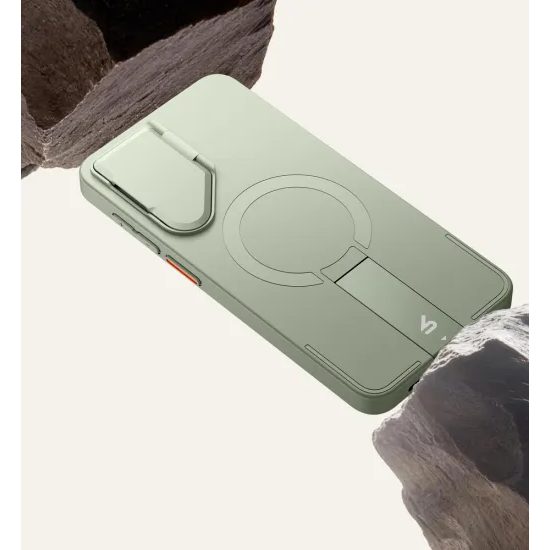 Suritch MagSafe Kickstand Camprotector obal Samsung Galaxy S26 Plus, zelený