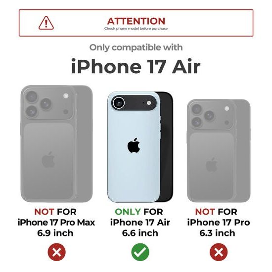 Dexnor Privacy MagSafe állvánnyal és kameravédelemmel tok iPhone Air, fekete