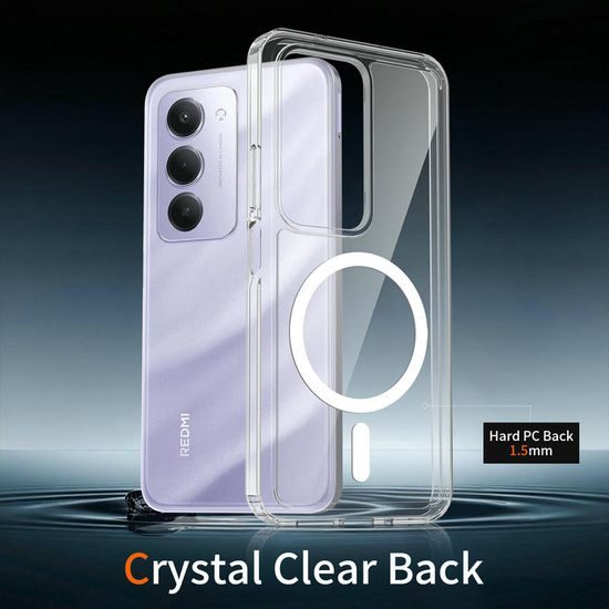 Διάφανη θήκη Magsafe, Xiaomi Redmi 15, διαφανής