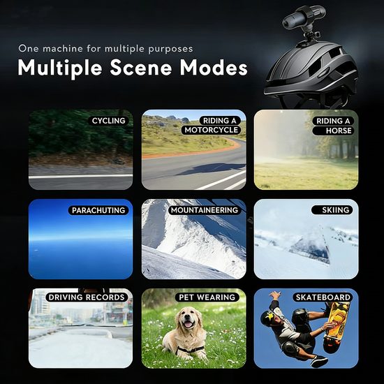 S50+ cameră de acțiune 4K pentru cască, bicicletă și motocicletă