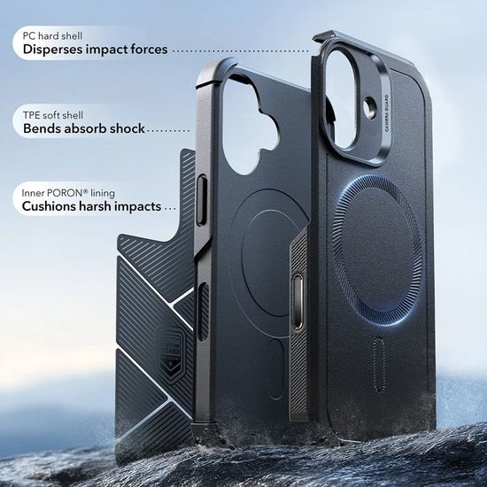 ESR Cyber Halolock tok, iPhone 17, fekete