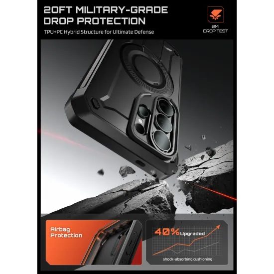 Supcase Unicorn Beetle Pro Mag MagSafe, Samsung Galaxy S26 Ultra, μαύρο