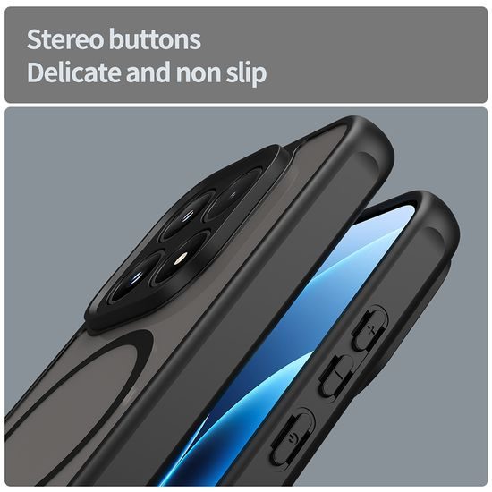 Motorola Moto G87 / G77 / G67 ümbris – Techsuit HaloFrost II MagSafe'iga – must