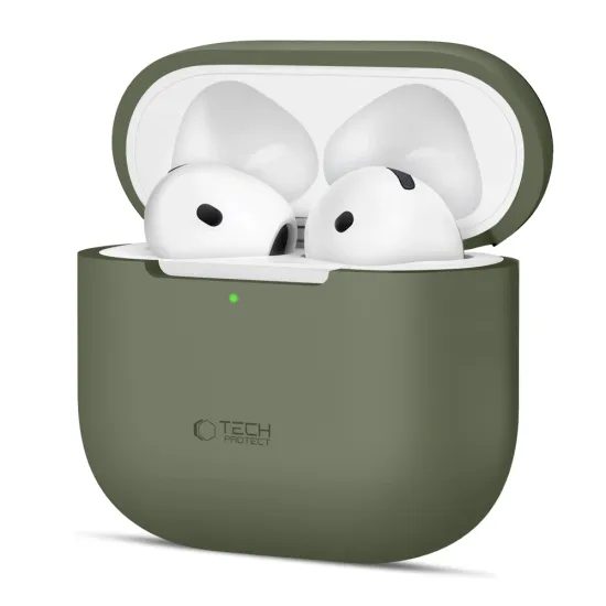 Tech-Protect Silikonové pouzdro, Apple AirPods 4, zelené