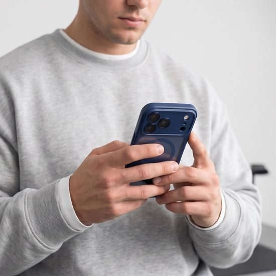 Tech-Protect MagPeak MagSafe CC, iPhone 17 Pro / 18 Pro, tmavě modrý / průhledný