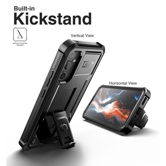 Ovitek Tech-Protect Kevlar Pro, Samsung Galaxy A34 5G, črn