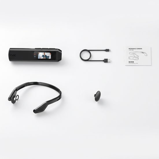 S111 Draagbare POV Actiecamera voor op het Hoofd - 1080P Full HD - met WiFi & 0,96" Display - Wit