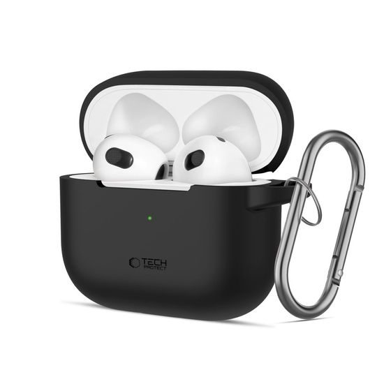 Tech-Protect Θήκη Σιλικόνης, Apple AirPods 3, μαύρη