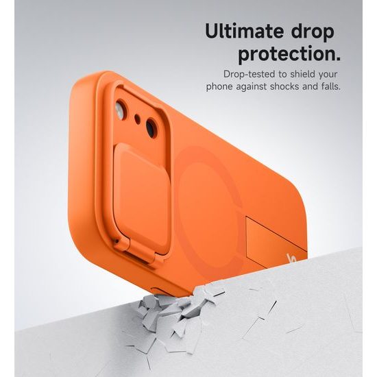 Husă Suritch MagSafe Kickstand Camprotector iPhone 17 Pro Max / 18 Pro Max, portocaliu