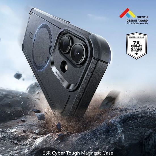 ESR Cyber Halolock tok, iPhone 17, fekete