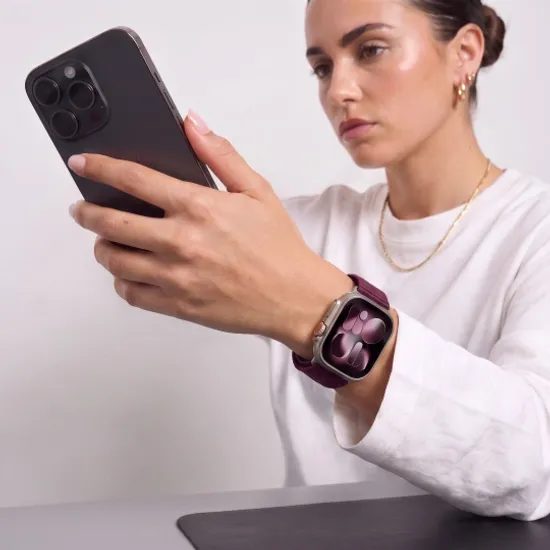 Tech-Protect NylonLoop Apple Watch 8 / 9 / 10 / 11 / 12 / SE / Ultra (44 / 45 / 46 / 49 mm, vínový