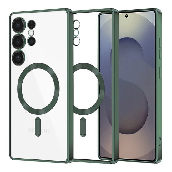 Techsuit Luxury Crystal MagSafe, Samsung Galaxy S25 Ultra, σκούρο πράσινο