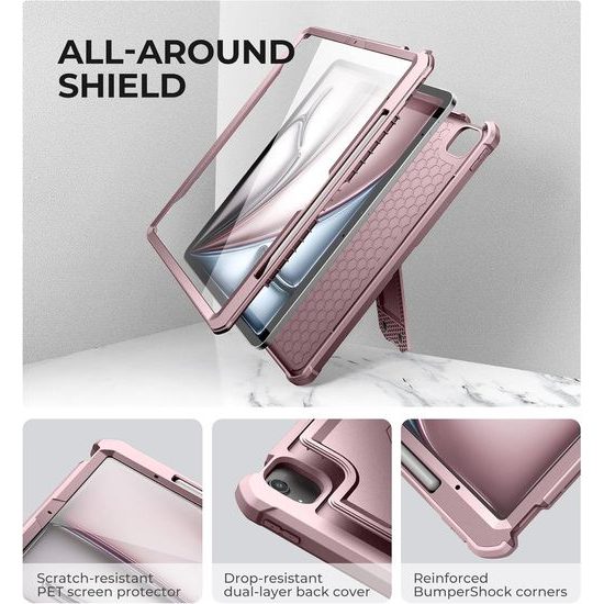 Dexnor 360 Kickstand obal iPad Air 13 2024, růžový