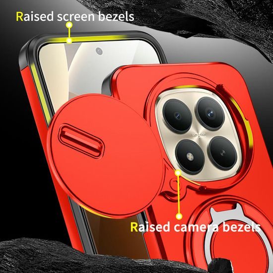 Camslide Stand maska, Xiaomi Redmi Note 15 Pro Plus 5G, crvena