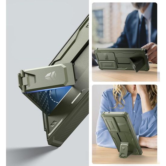 Dexnor 360 Kickstand Camprotector Θήκη Samsung Galaxy S25 Ultra, Πράσινη