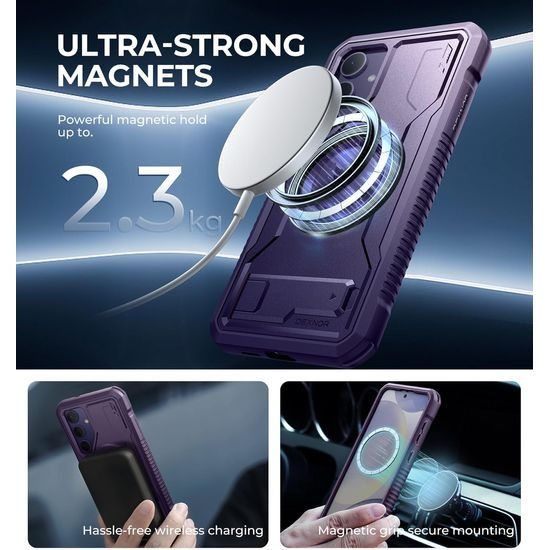 Dexnor MagSafe 360 Kickstand obal Samsung Galaxy S24 Plus, fialový