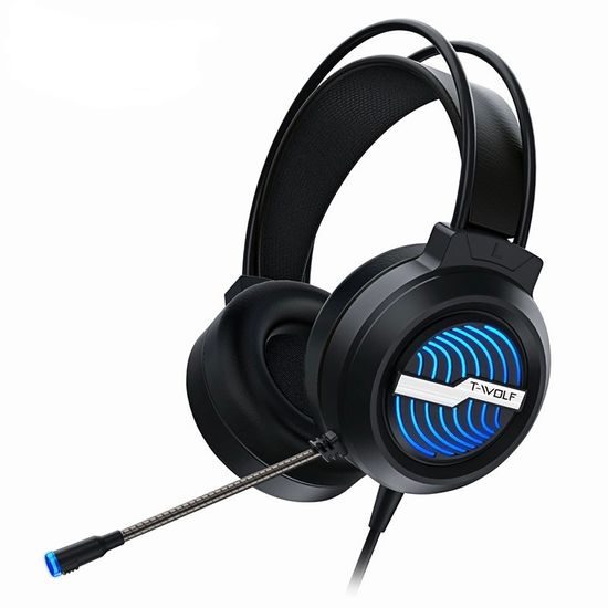 T-WOLF H130 RGB Gaming Headset слушалки