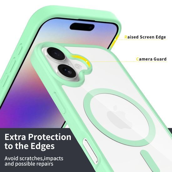 JP MagFit Clear MagSafe θήκη με μαγνήτη N52, iPhone 17, πράσινη