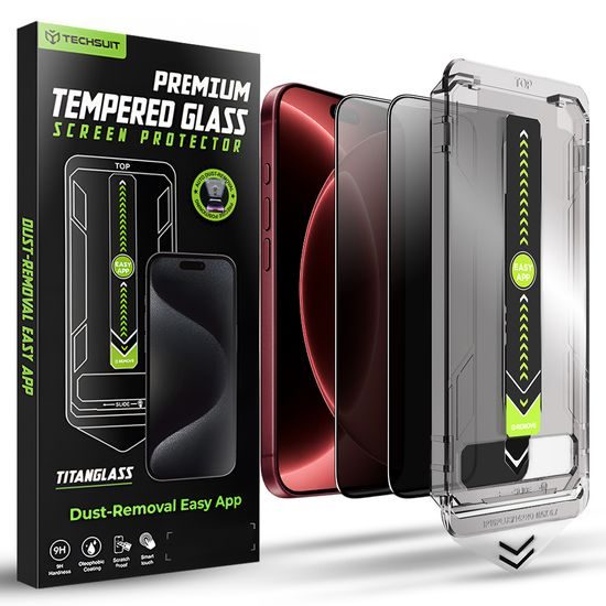 iPhone 18 Pro Max kaitseklaas – Techsuit TitanGlass Privacy privaatsusklaas 2 tk