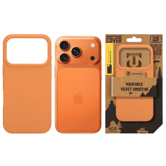 Tactical MagForce Velvet Smoothie Hoesje - iPhone 17 Pro - Liquid Silicone met MagSafe - Oranje
