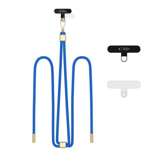 Tech-Protect C2S CrossBody λουρί, μπλε / χρυσό