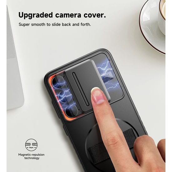 Suritch 360° Kickstand Camprotector θήκη Samsung Galaxy S24, μαύρη