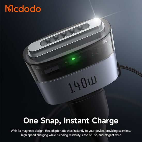 Mcdodo OTG Adapter (OT-8850) USB-C auf MagSafe 3 für MacBook - 140 W - Schwarz