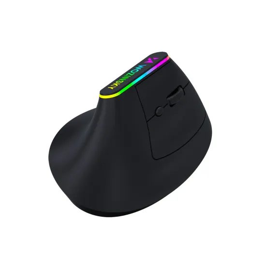 Wozinsky WMG-1164 Kabellose Ergonomische Gaming Maus für PC und Laptop - Vertikale Funkmaus mit 2.4 GHz und Bluetooth 5.0 - 3600 DPI - RGB Beleuchtung - Schwarz