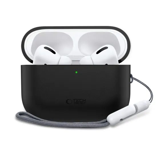 Tech-Protect Σιλικονούχα θήκη, Apple AirPods Pro 3, μαύρη