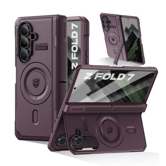 Θήκη Dexnor MagSafe Kickstand Samsung Galaxy Z Fold 7, μωβ