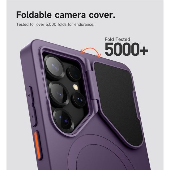 Suritch MagSafe Kickstand Camprotector maska za Samsung Galaxy S25 Ultra, ljubičasta