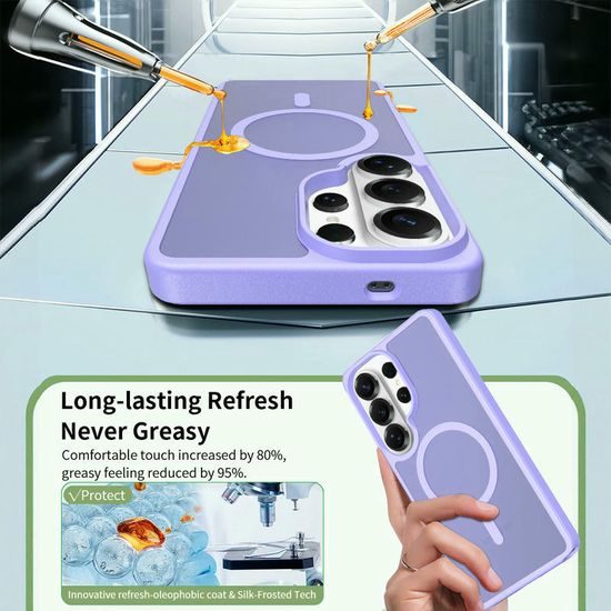 JP MagFit Colour MagSafe θήκη με μαγνήτη N52, Samsung Galaxy S26 Ultra, μωβ