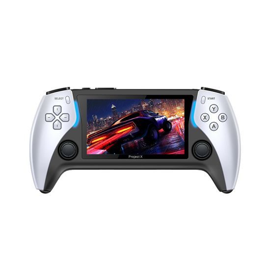 Project X Φορητή κονσόλα παιχνιδιών με οθόνη 4,3" HD IPS, λευκή