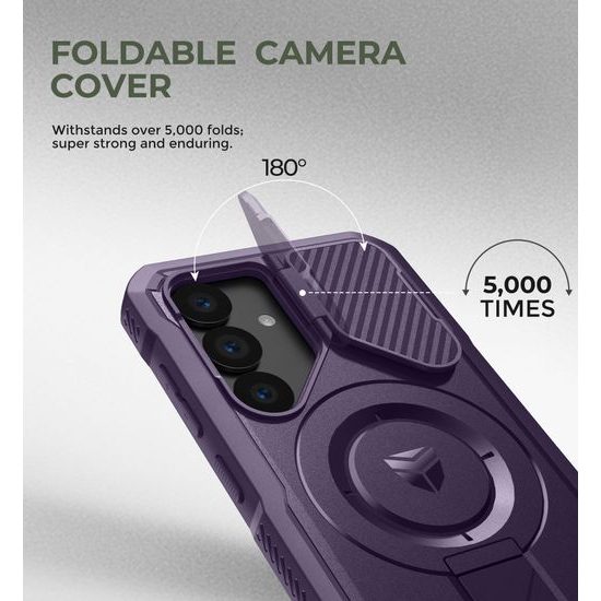 Dexnor MagSafe 360 Kickstand Προστατευτική Θήκη Samsung Galaxy S25, Μωβ