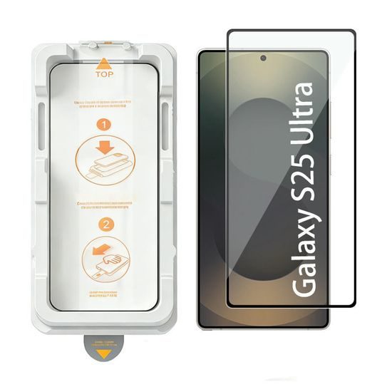 Wency Magic Box 5D Σκληρυμένο Γυαλί με Εύκολη Εφαρμογή, Samsung Galaxy S25 Ultra, μαύρο