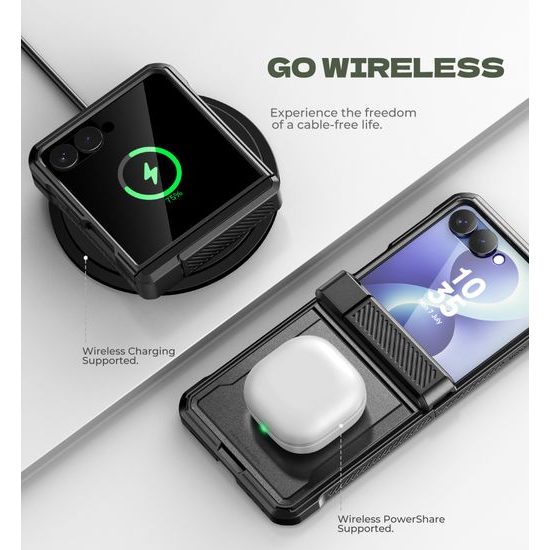 Samsung Galaxy Z Flip 8 aizsargvāciņš – Dexnor 360 Kickstand – melns