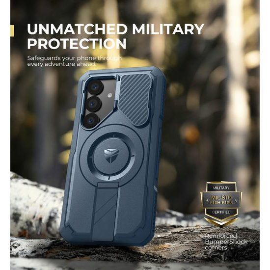 Dexnor MagSafe 360 Βάση Στήριξης Προστατευτική Θήκη Samsung Galaxy S25, μπλε