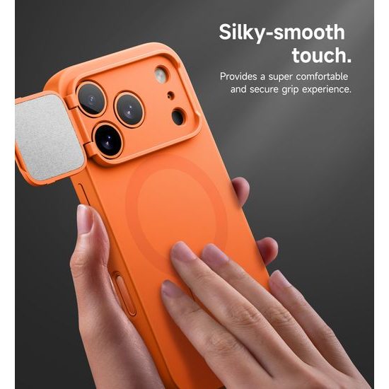 Husă Suritch MagSafe Kickstand Camprotector iPhone 17 Pro / 18 Pro, portocaliu
