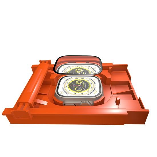 Σετ 2 Σκληρυμένων Γυαλιών PMMA με Εφαρμοστήρα, Apple Watch 4 / 5 / 6 / SE 1 / 2 / 3, 40 mm, μαύρο