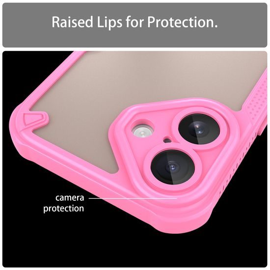 ArmorShield Hybrid Case, iPhone 16, Rosa