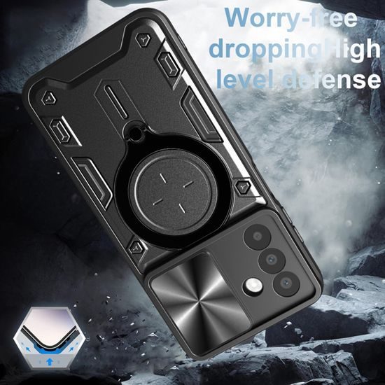 Samsung Galaxy A27 5G Hoesje - Techsuit CamGuard Pro - met Camera Cover & Standaard - Zwart