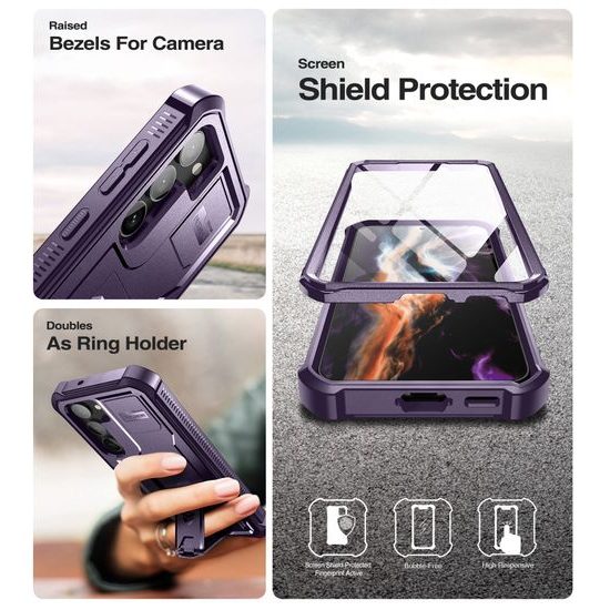 Dexnor 360 Kickstand Θήκη Samsung Galaxy S23, Μωβ