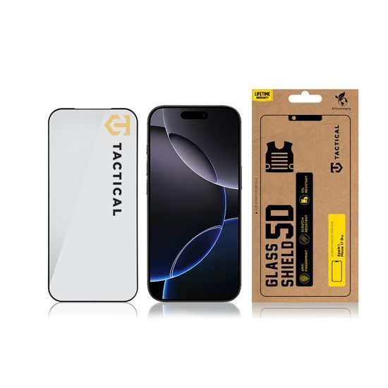 Tactical Glass Shield 5D γυαλί για iPhone 17 Pro, μαύρο