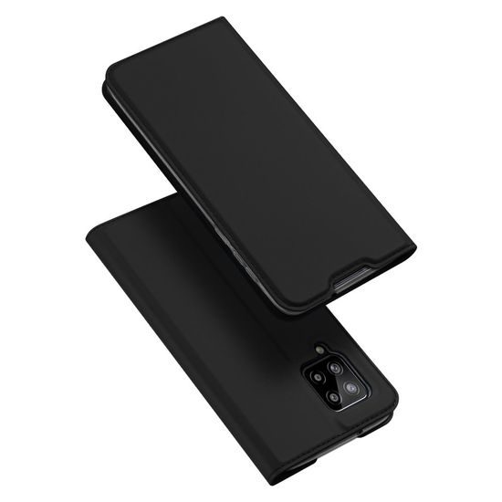 Dux Ducis Skin Leather case, knižkové púzdro, Samsung Galaxy A42 5G, čierne