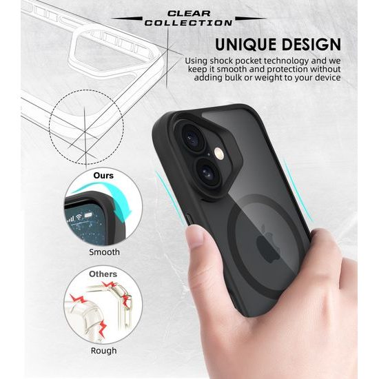 Θήκη JP MagFit MagSafe με πιστοποιητικό 3M SGS, iPhone 17, μαύρο