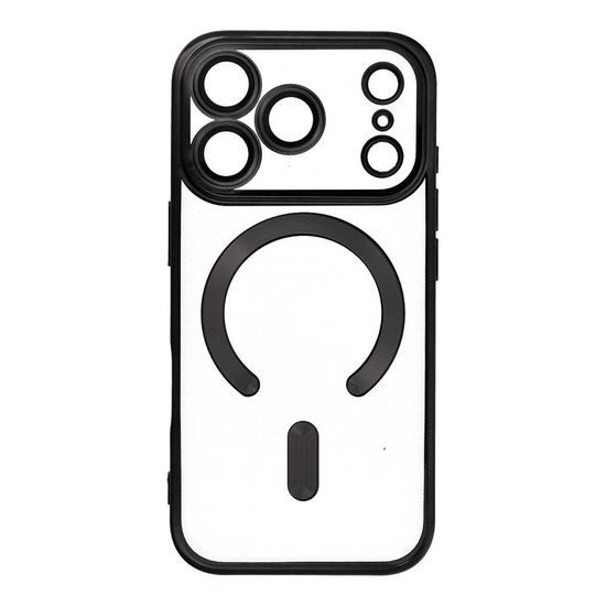 iPhone 17 Pro / 18 Pro dėklas – Electro Mag Cover su MagSafe – juoda