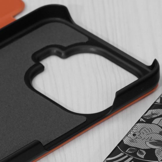 Eco Leather View maska, Xiaomi 17T Pro, narančasta